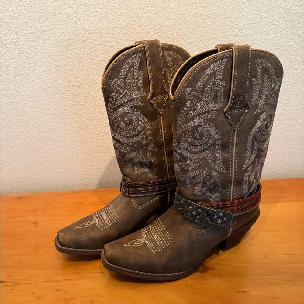 Durango Women’s American Flag Buckle Western Boots, DRD0208